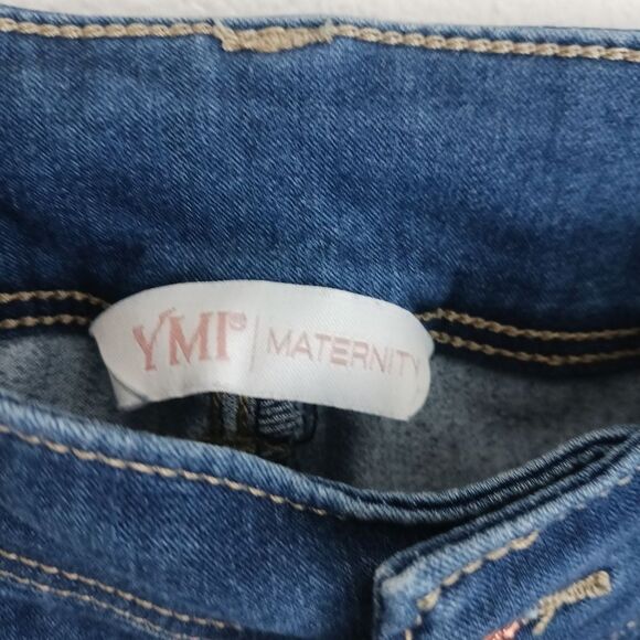YMI Skinny blue JEANS with Side Elastic Maternity Size S - Picture 8 of 9
